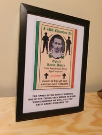 Image 1 of Kevin Barry Memorial Card Framed.