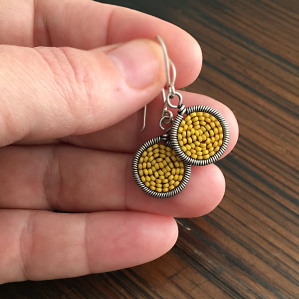 Medium dot Earring - 32 Colors Available | 2 dots over the i - handcrafted  jewelry by Mïa Vollkommer