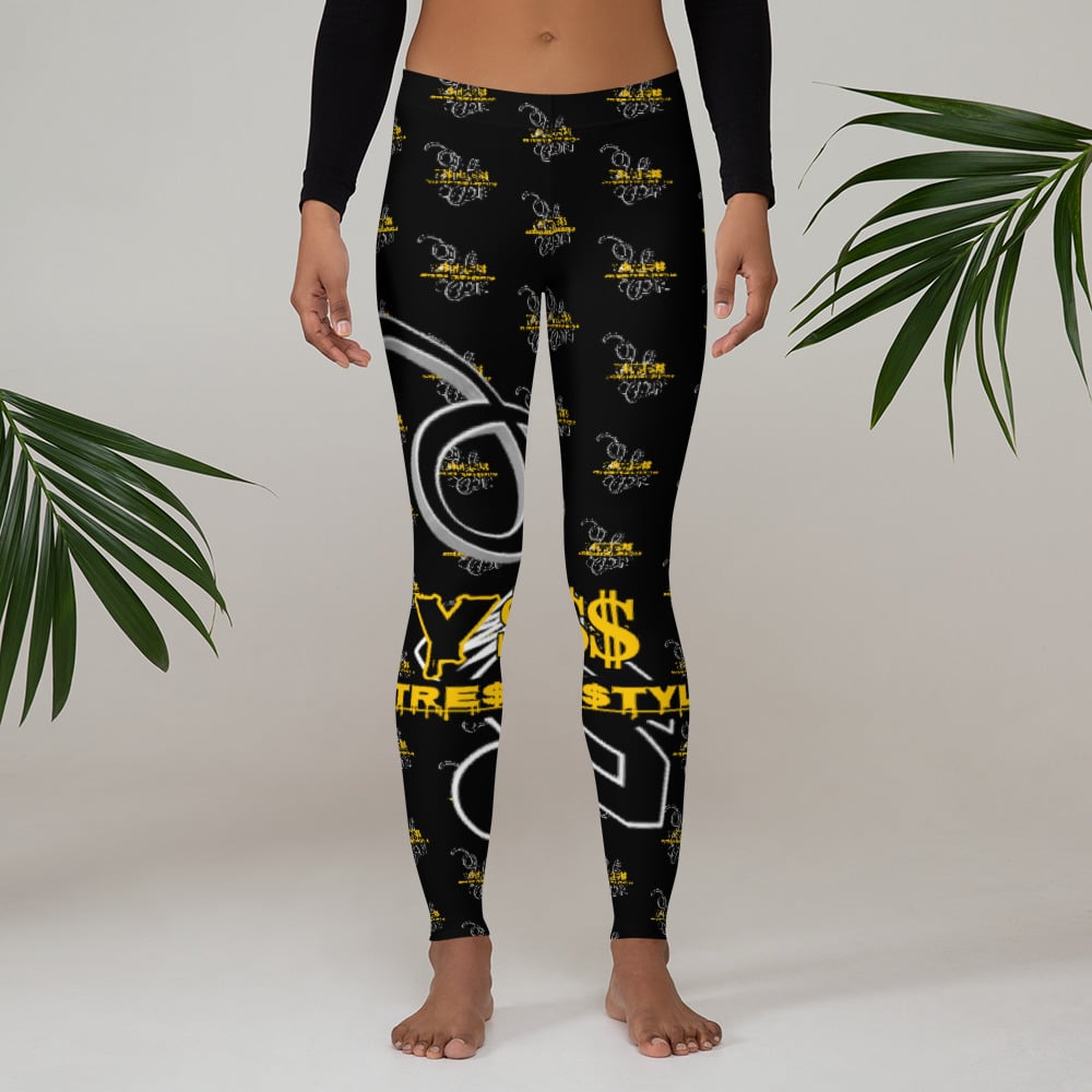 Image of YStress Exclusive Black and Yellow Women's Leggings