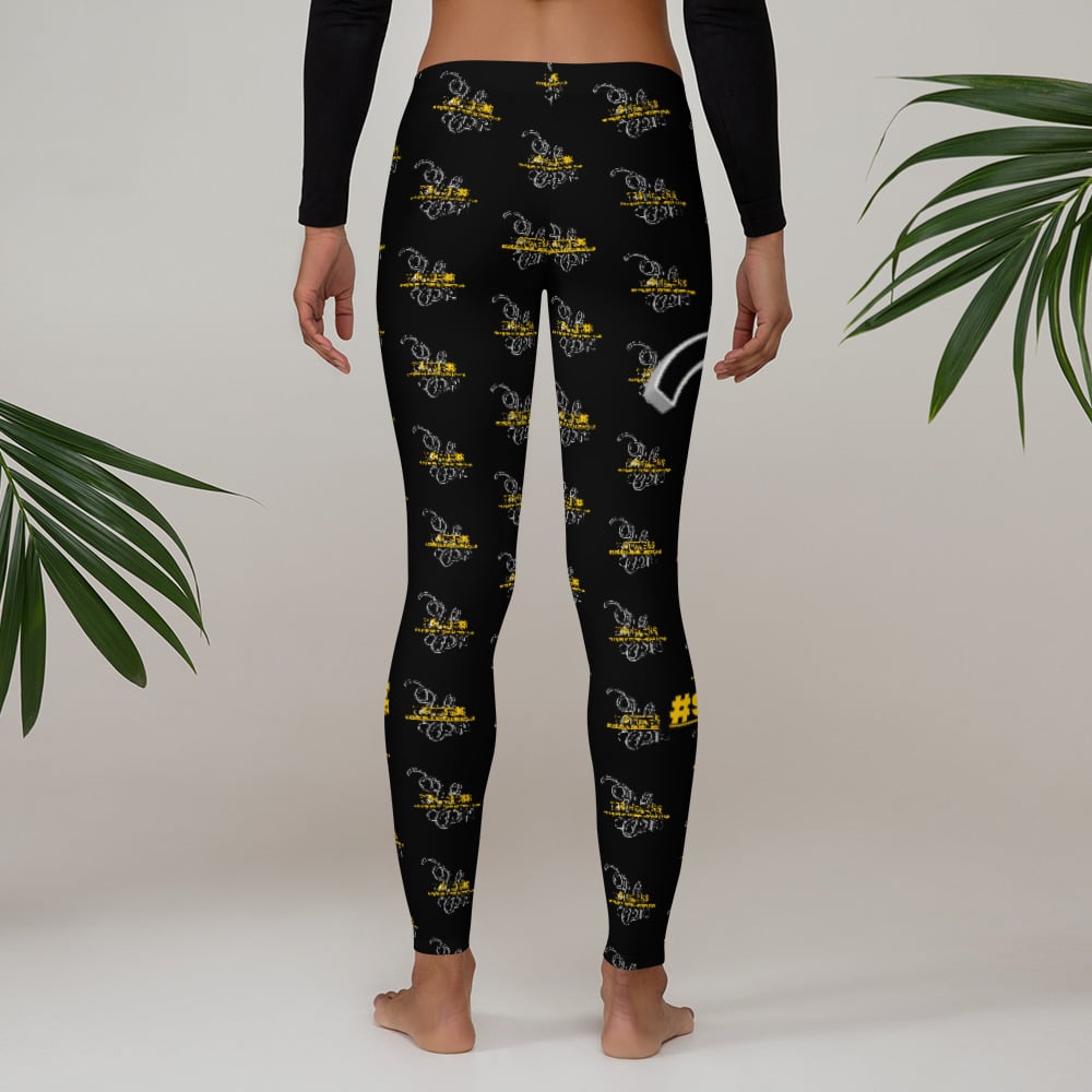 Image of YStress Exclusive Black and Yellow Women's Leggings