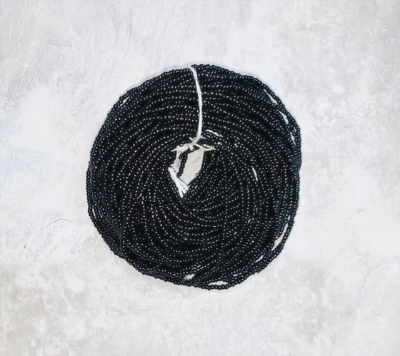 Image of Black XL Tie Waist bead 