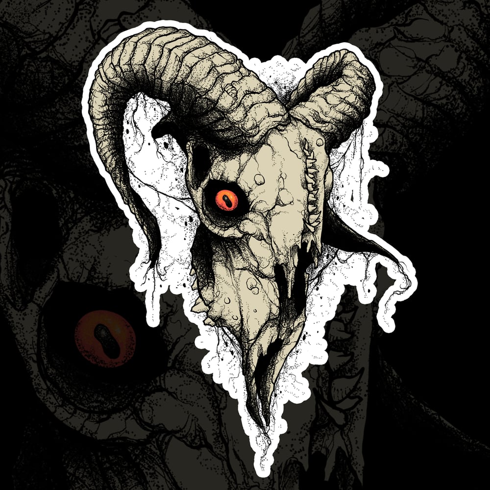 Image of Ram Skull Sticker