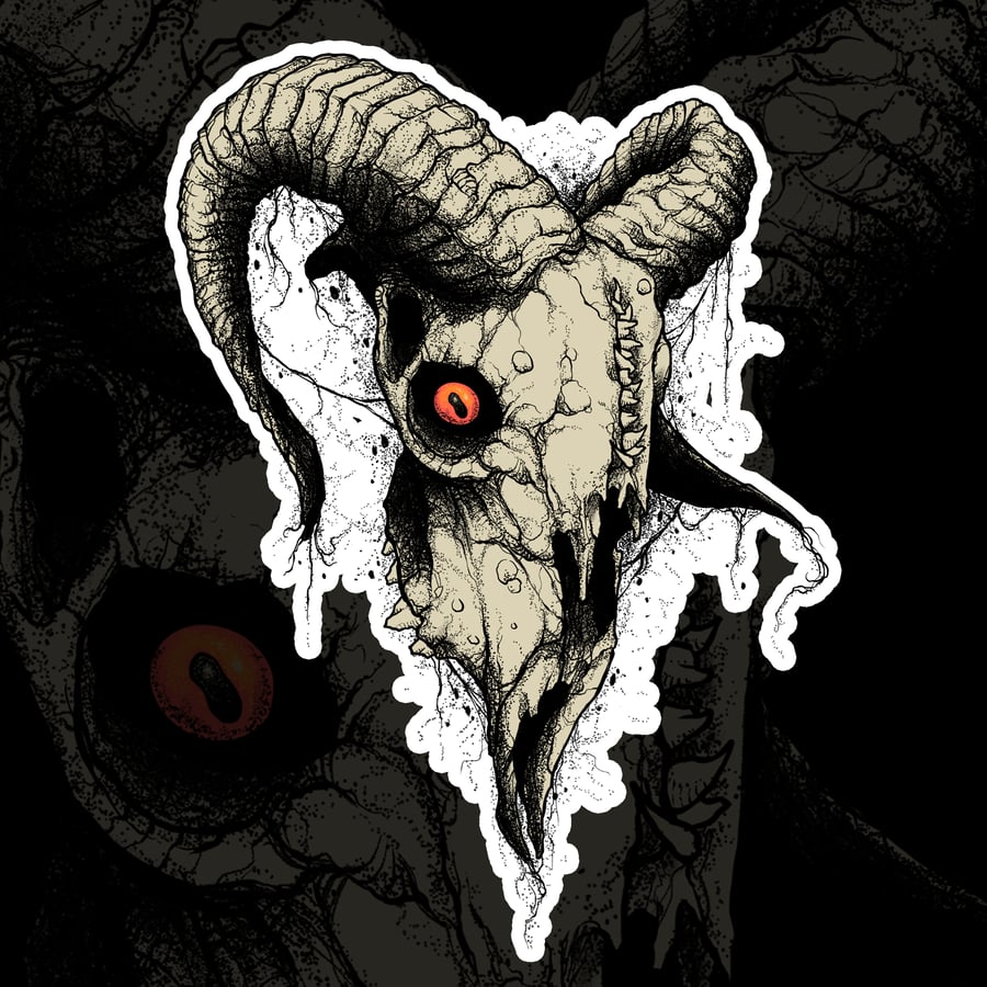 Image of Ram Skull Sticker