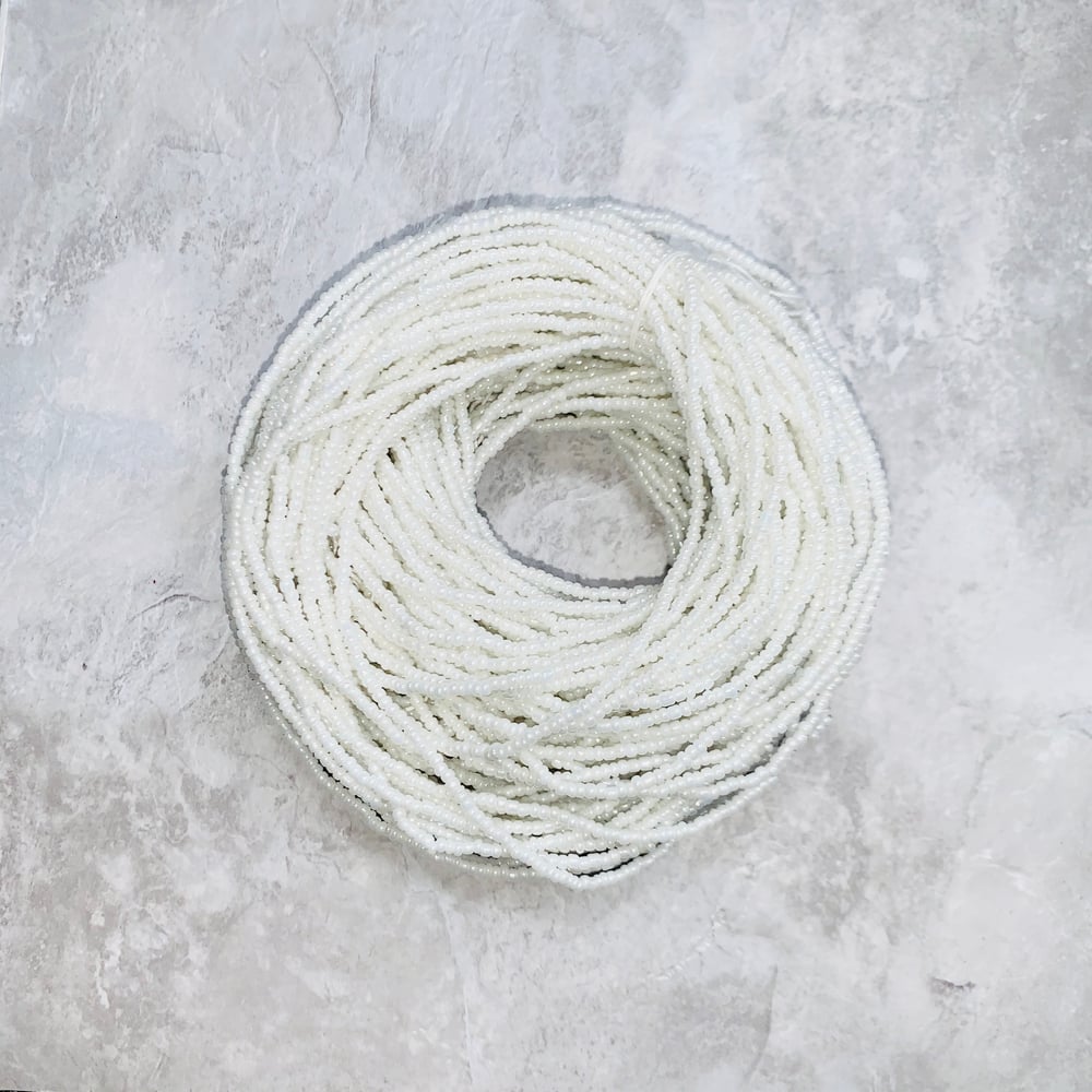 Image of Opaque White XL Tie Waist bead 