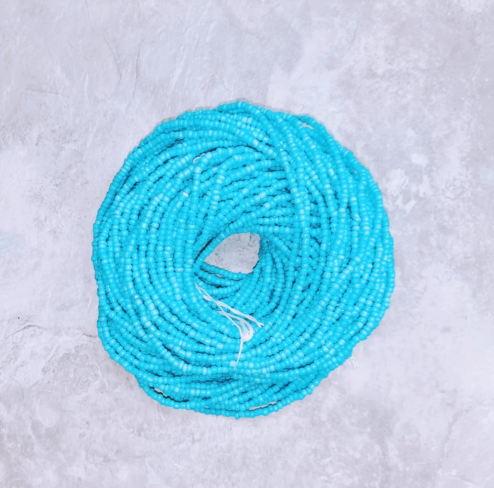 Image of Light Blue XL Tie Waist bead 