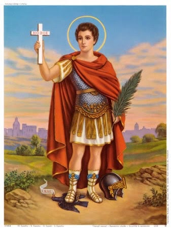 Image of Saint Expedite Candle with Medal