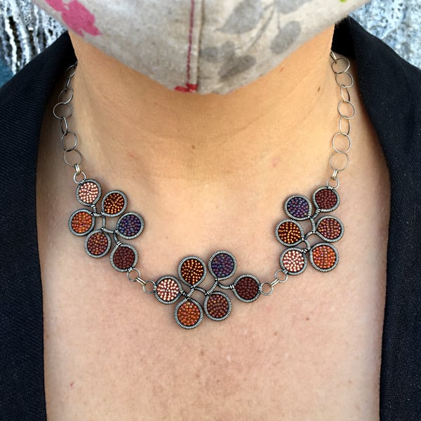 Image of 18 dot Necklace in Bonfire