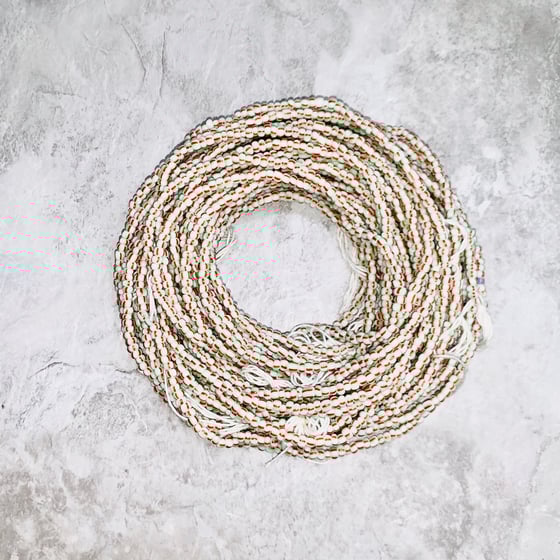 Image of Mint and Orange XL Tie Waist bead