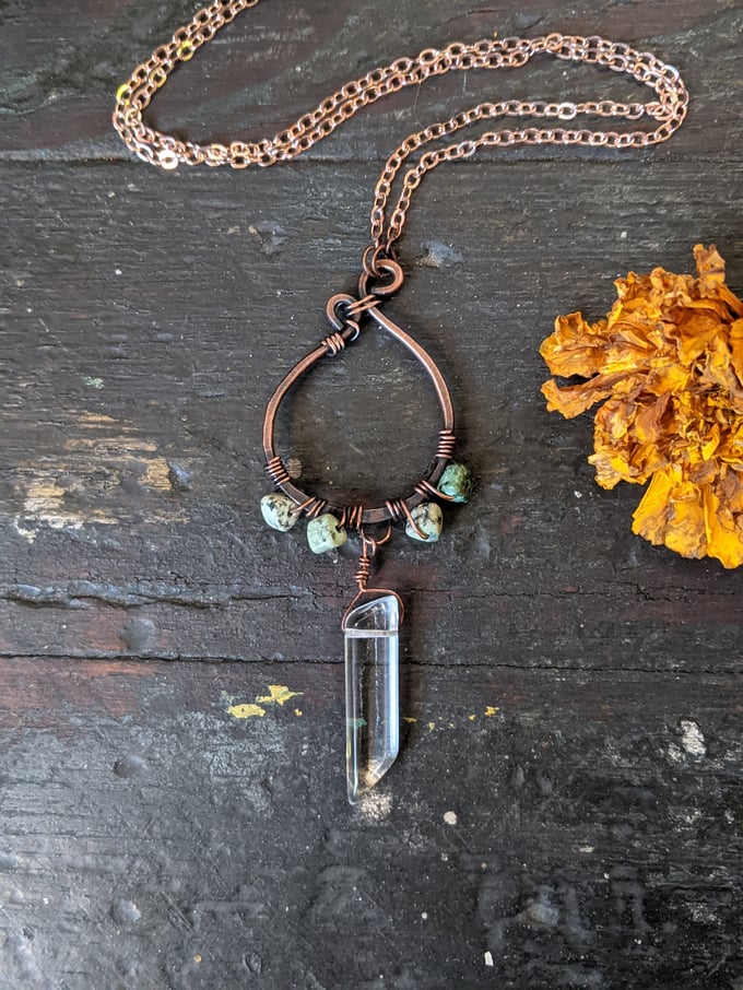 Image of Asymmetrical Hoop Necklace 