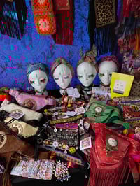 Image 4 of Wire Head Band- sari fabric -