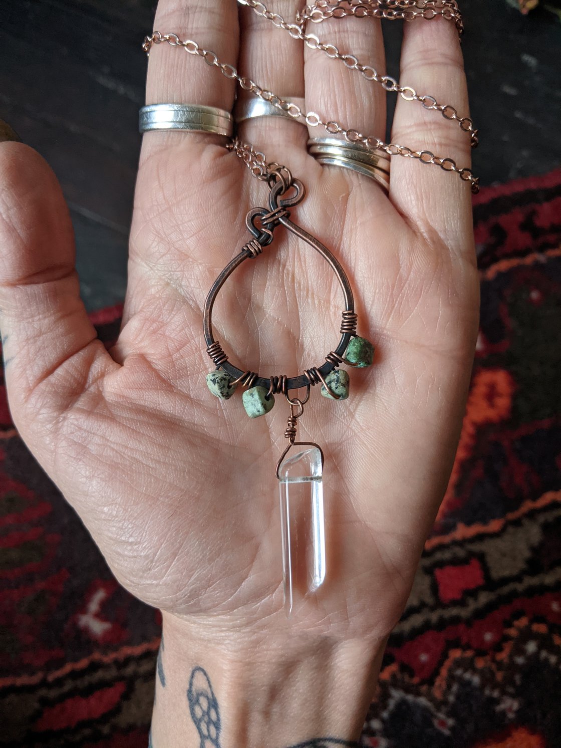 Image of Asymmetrical Hoop Necklace