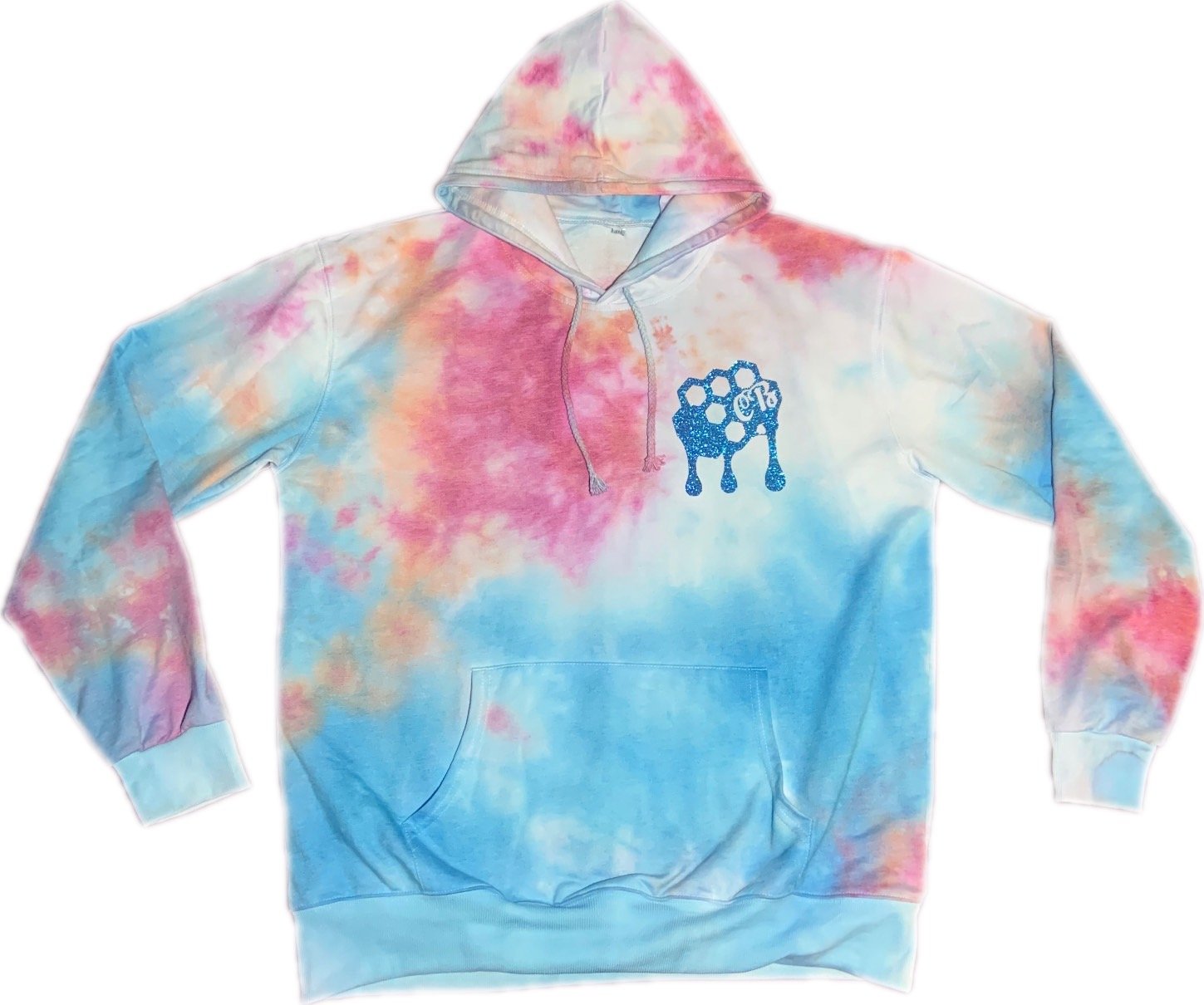 Custom ink top tie dye hoodie