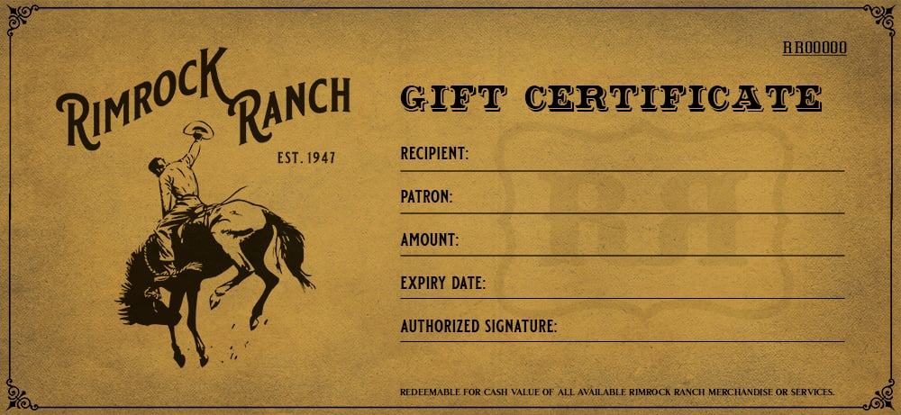 Image of RR Gift Certificate
