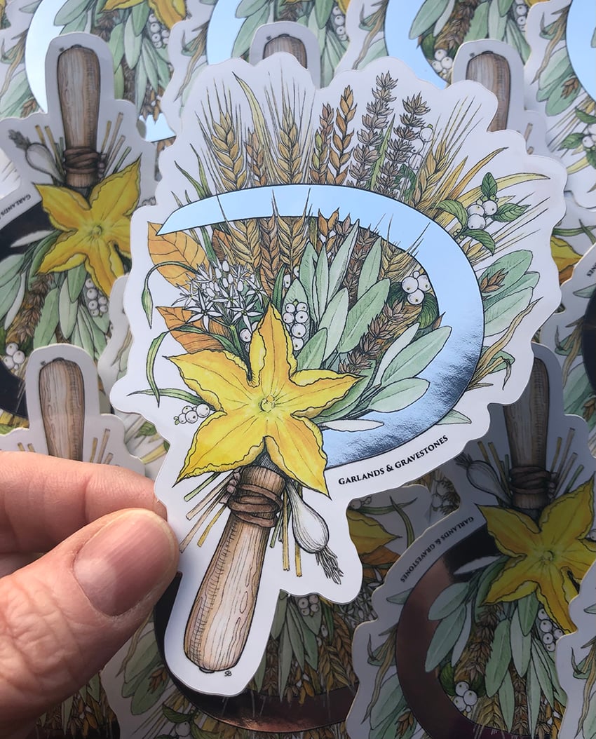 Image of Autumn Harvest Mirrored Sticker