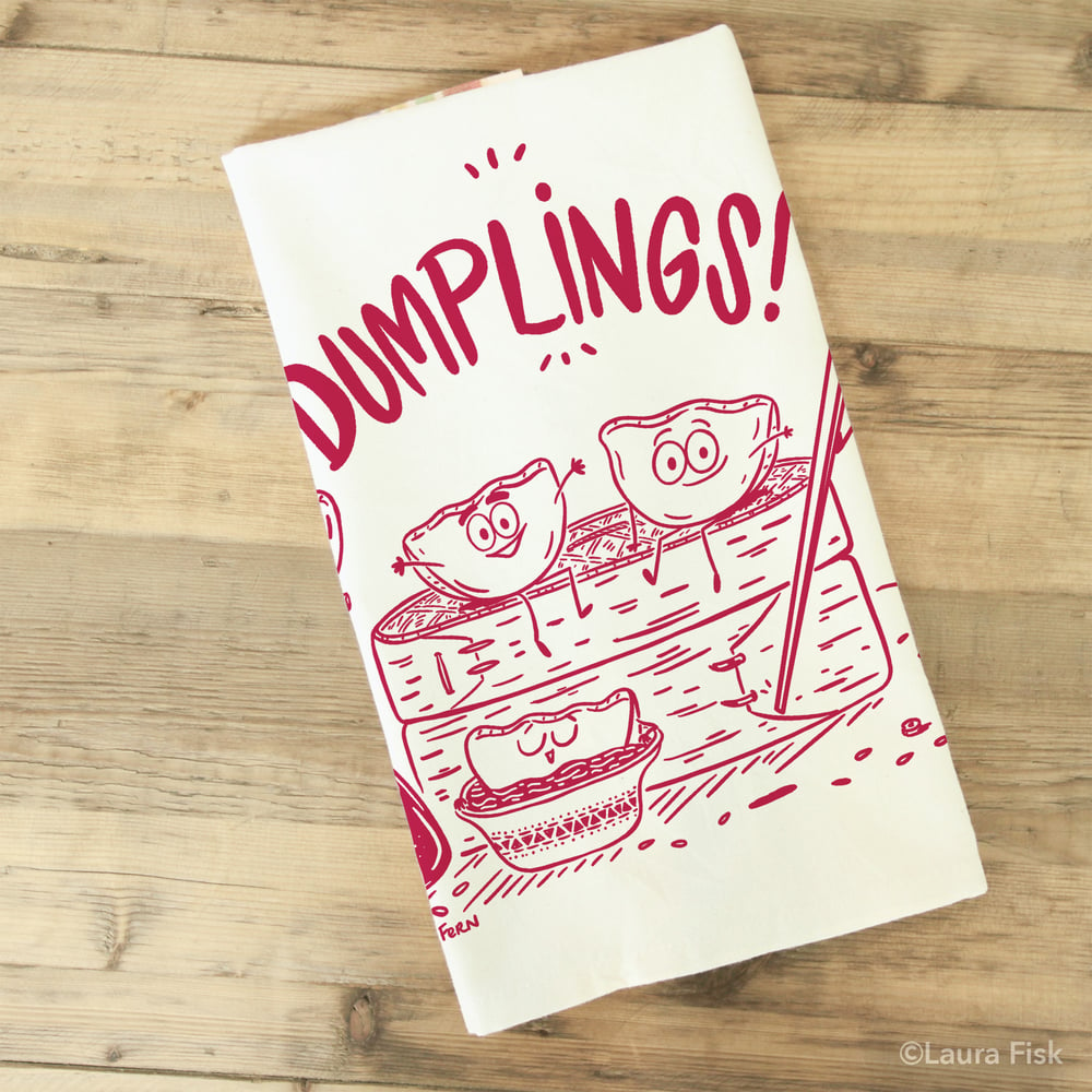 Image of Dumplings Funny Food Tea Towel
