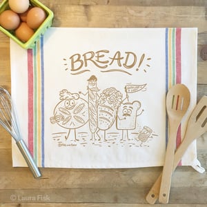 Image of Bread Funny Food Tea Towel