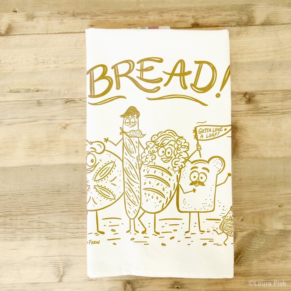 Image of Bread Funny Food Tea Towel