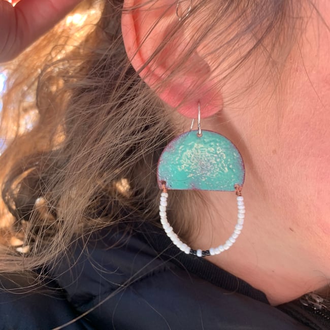 Large Half Moon Turquoise