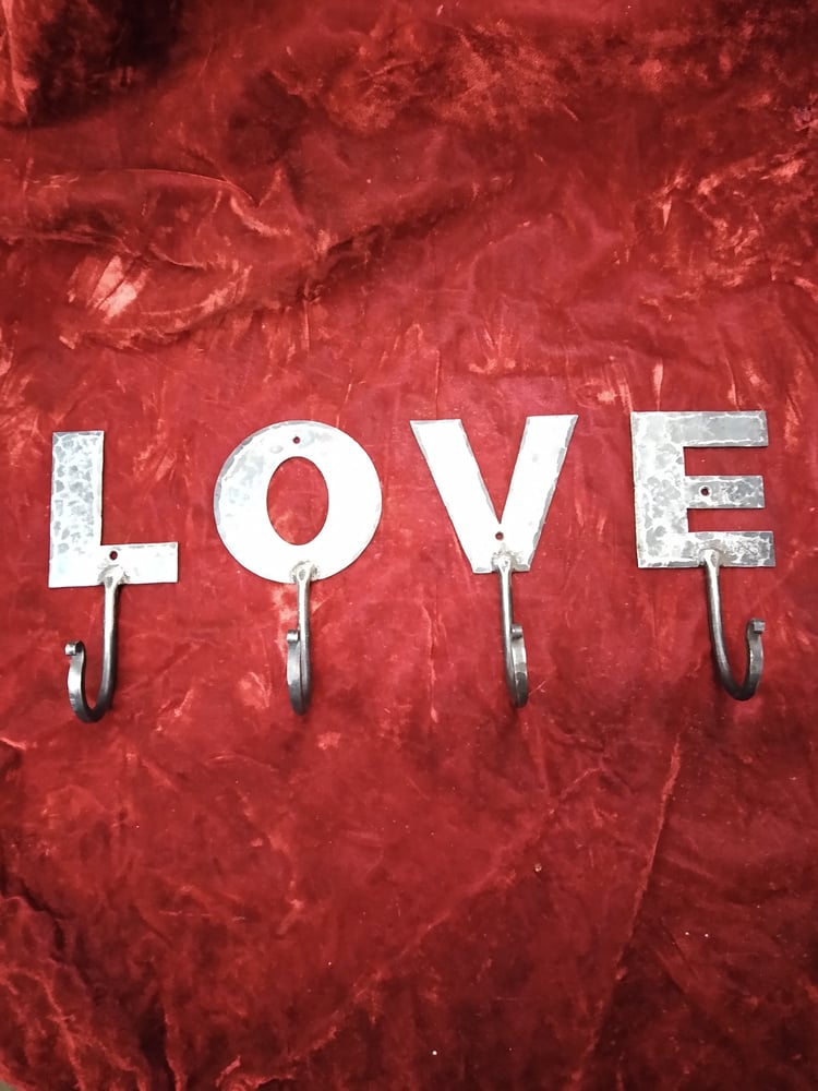 Image of Forged letter hooks 2