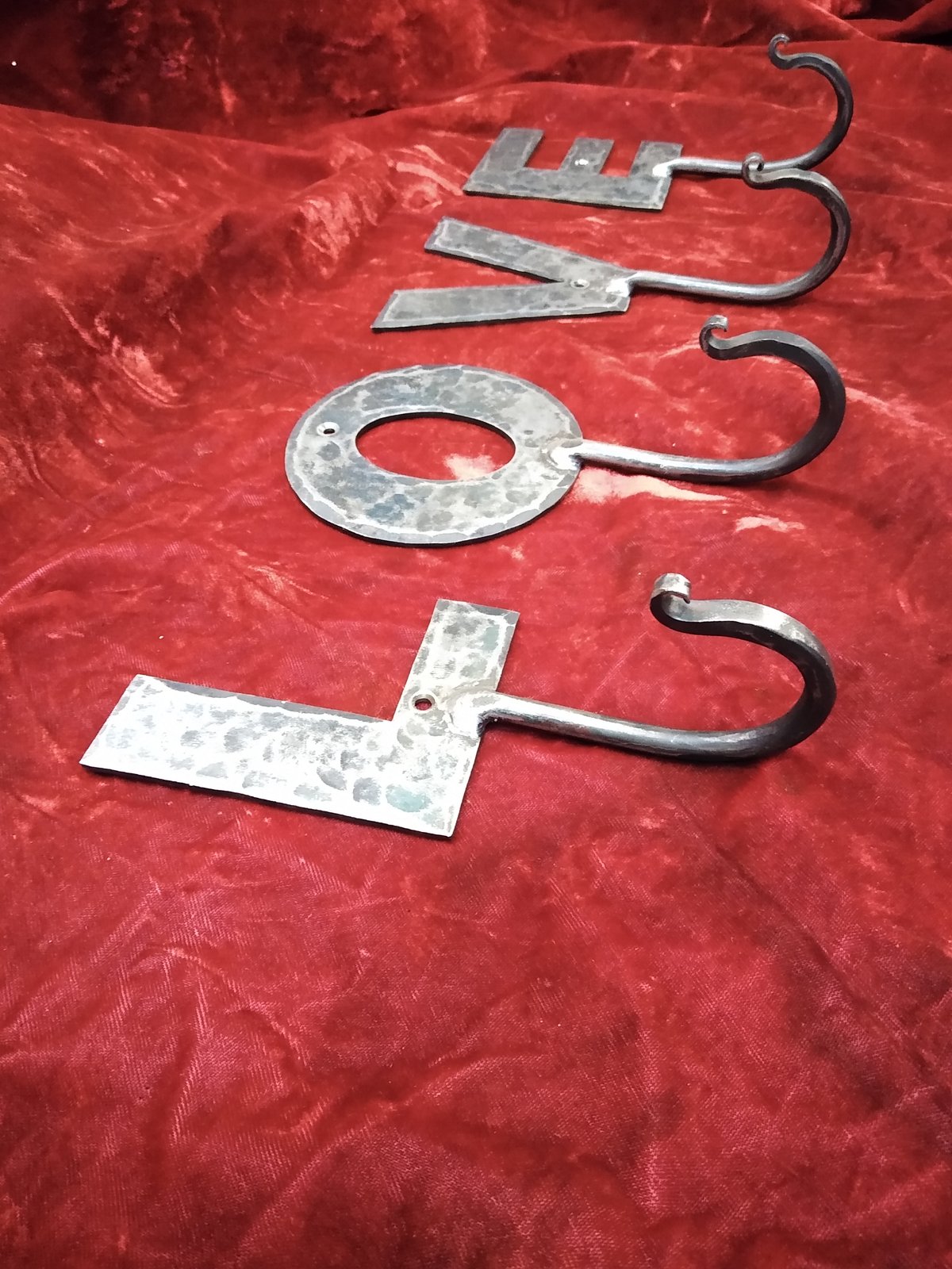Image of Forged letter hooks 2