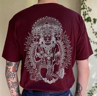 Image 2 of Sacred Monkey Tee / Oxblood + Bone