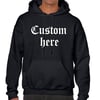 Black painted hoodie