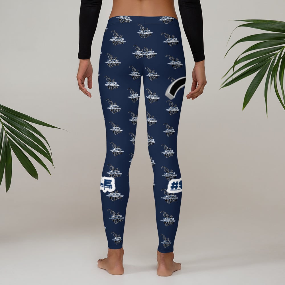 Image of YStress Exclusive Navy Blue and Black Women's Leggings