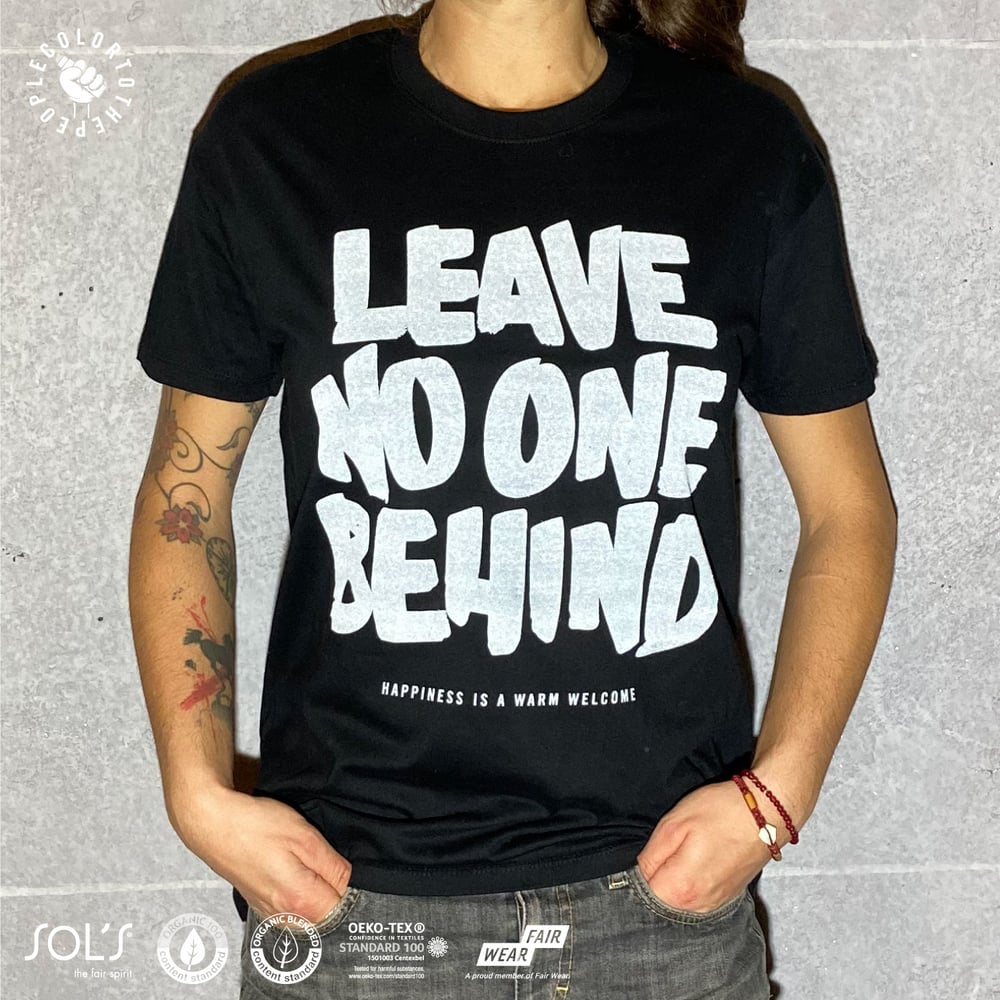 Image of LEAVE NO ONE BEHIND · SHIRT · BLACK · #solisale