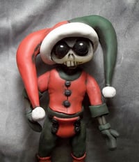 Image 1 of Elf on a shelf Skeleton version "Elvis" Polymer clay sculpture