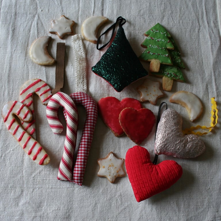Ticking Stripe Candy Cane Ornament Image 3