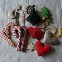 Image 3 of Ticking Stripe Candy Cane Ornament