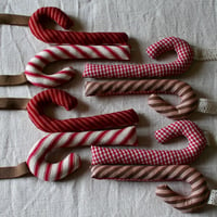 Image 4 of Ticking Stripe Candy Cane Ornament