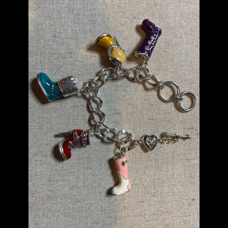 Image of Diva Boots Charm Bracelet 