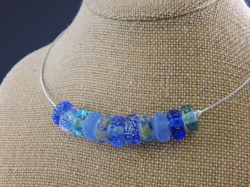 Image of Artisan Glass • Ocean Blue Choker