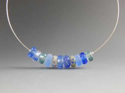 Image of Artisan Glass • Ocean Blue Choker