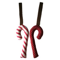 Image 2 of Ticking Stripe Candy Cane Ornament