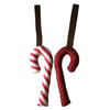 Ticking Stripe Candy Cane Ornament