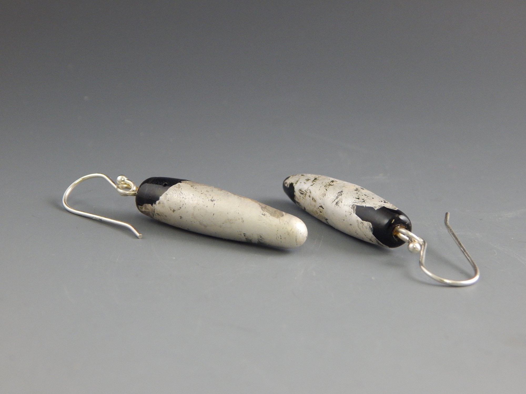 drop earrings fishing lures Rainbow Trout Dangle Pinnows Long black earrings with a frosted earwire Fishing Lure Earrings 24 -