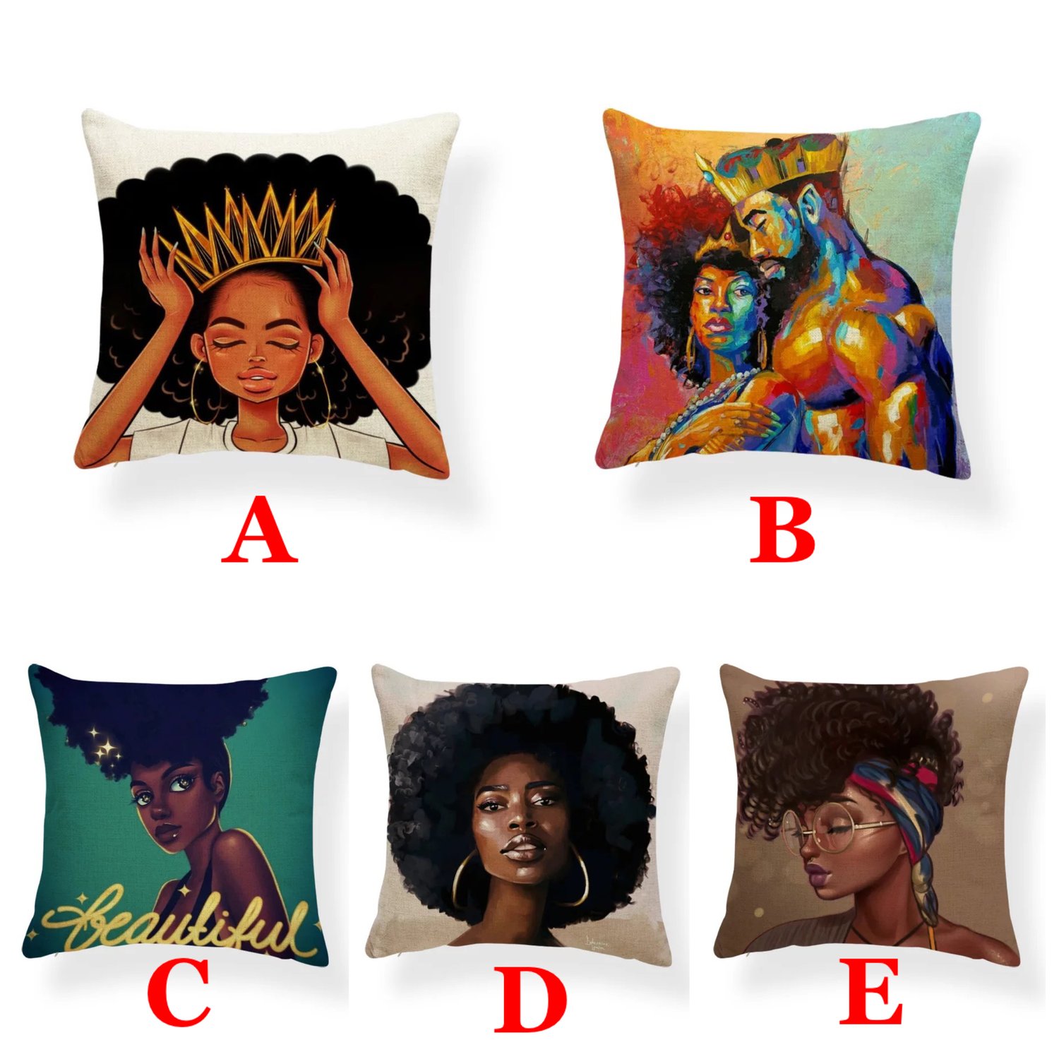 Image of African American Pillow Cover 