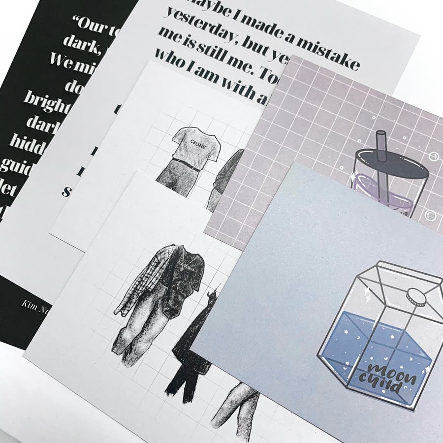 Image of set of all prints + stickers