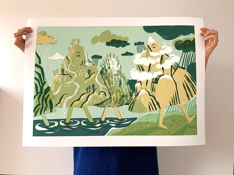 Image of 50x70 cm MOUNTAINS GICLEE PRINT