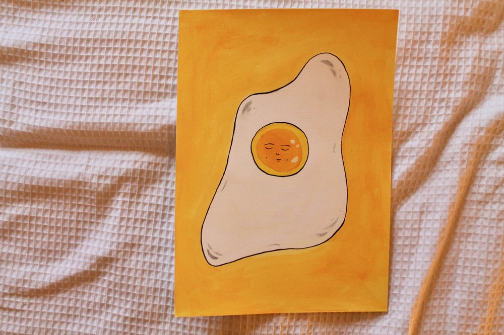 Image of Original Gouache Painting - Egg Boy. 