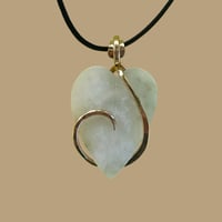 Image 3 of Jade Heart Necklace #45