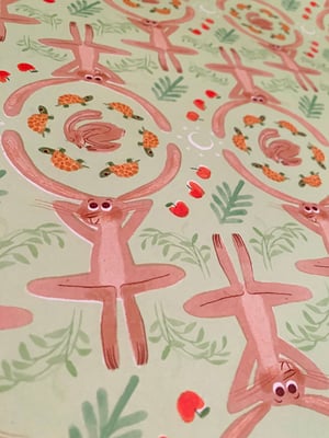 Image of HARE AND TORTOISE WRAPPING PAPER