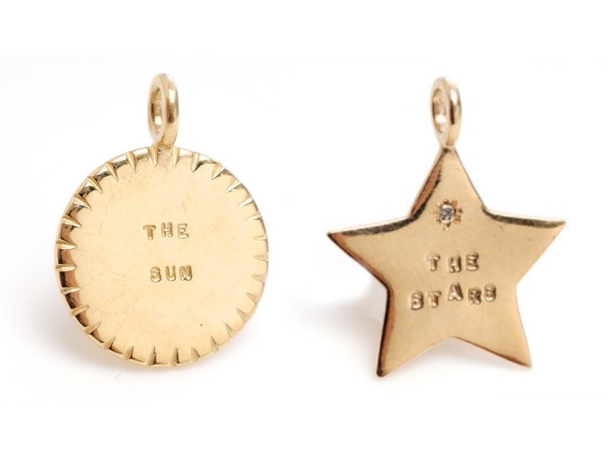 Image of 14kt Gold Sun & Stars Charms