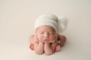 Image of Slouchy Bonnet with Pom + Wrap Option 