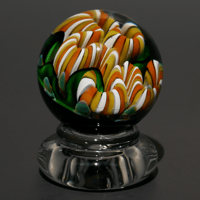 Image 1 of 33mm Autumn Implosion Marble with Stand