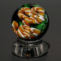 Image 2 of 33mm Autumn Implosion Marble with Stand