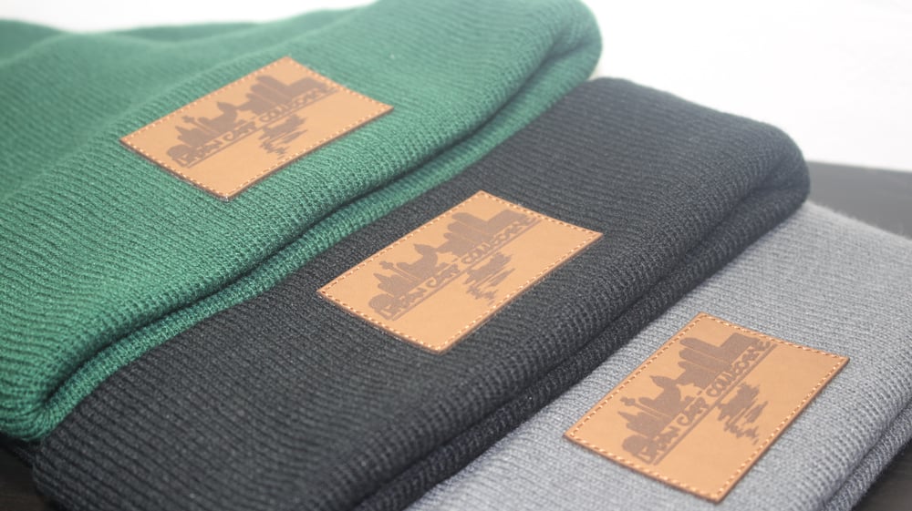 Leather Logo Beanies