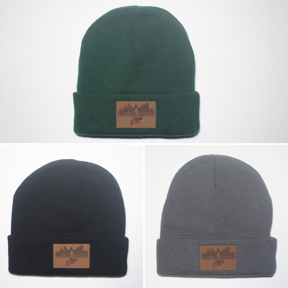 Leather Logo Beanies